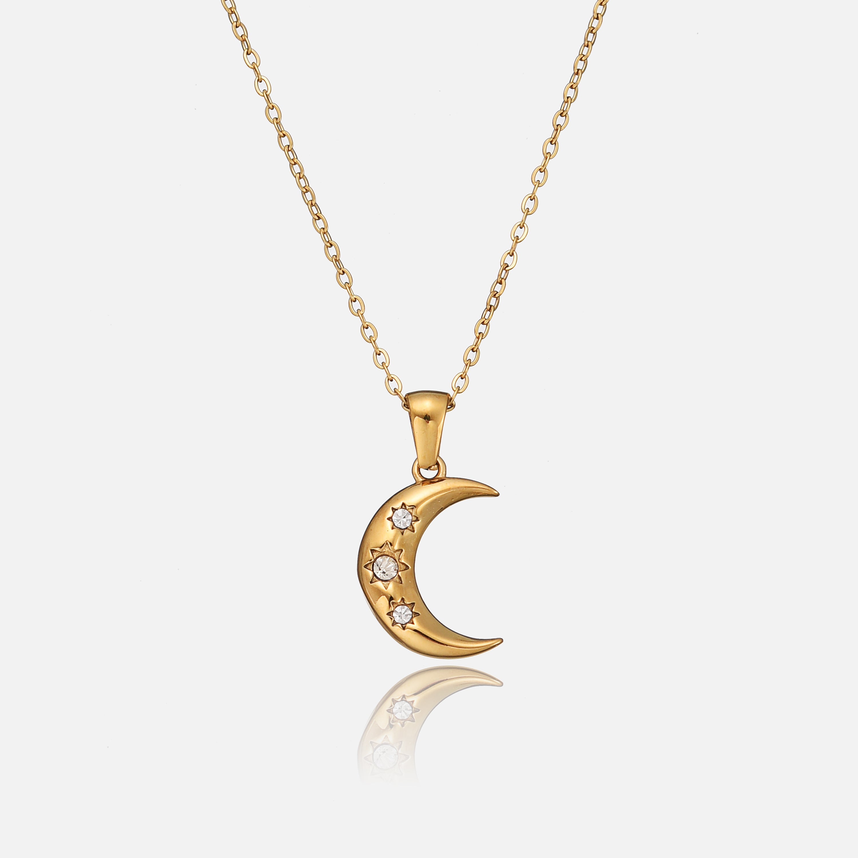 Priscilla | Crescent Moon Pendant Necklace