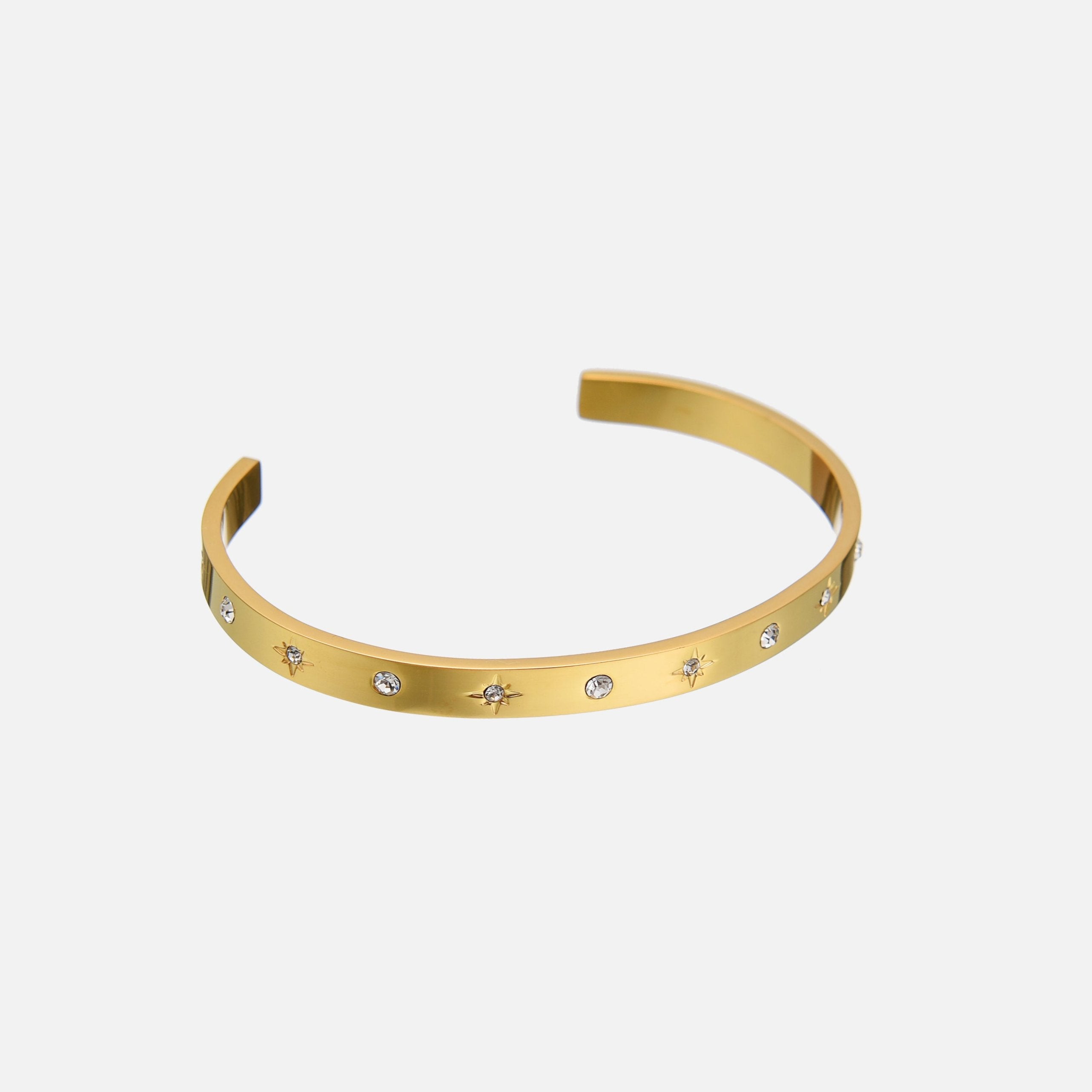 Hensley | Gold Crystal Tennis Bracelet