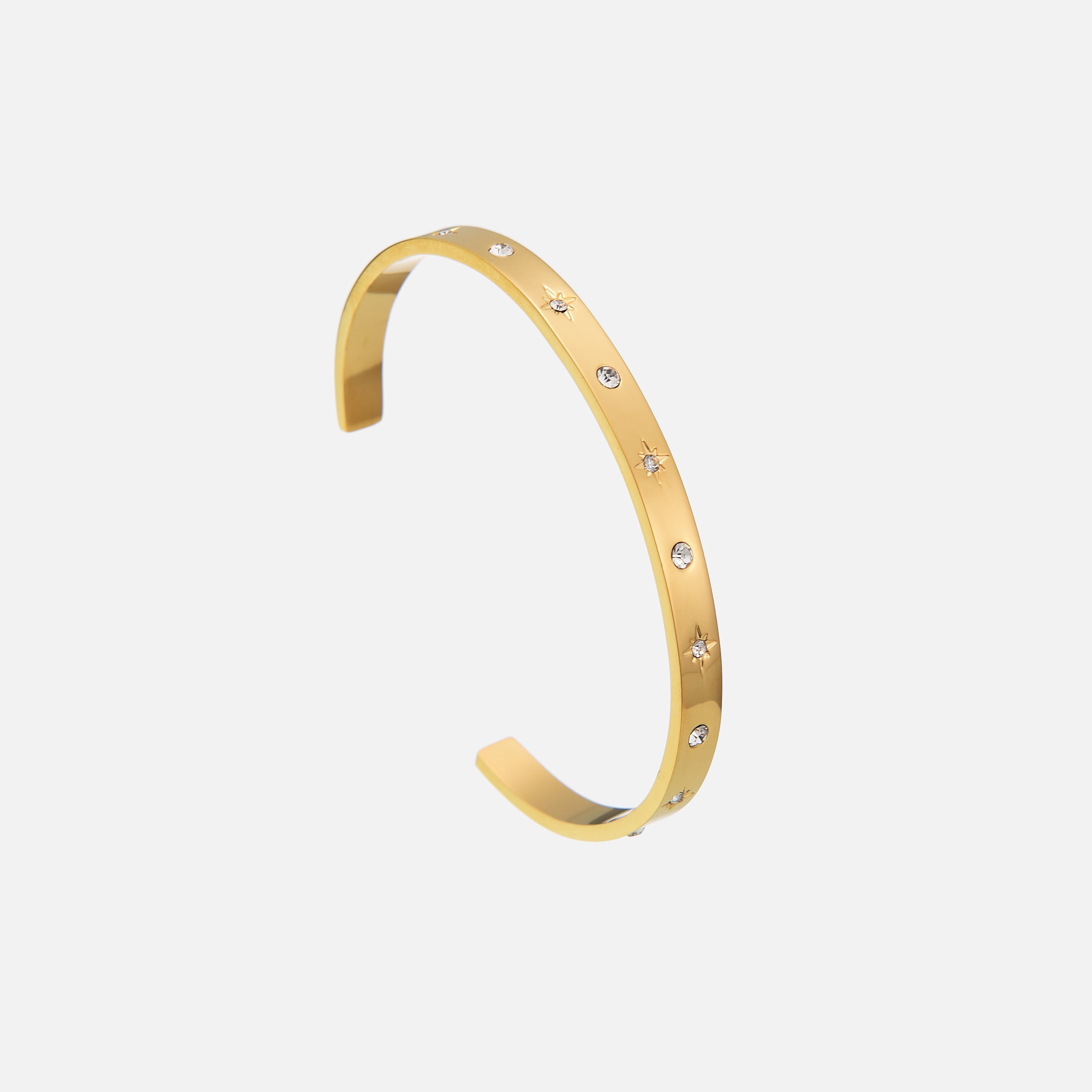 Hensley | Gold Crystal Tennis Bracelet