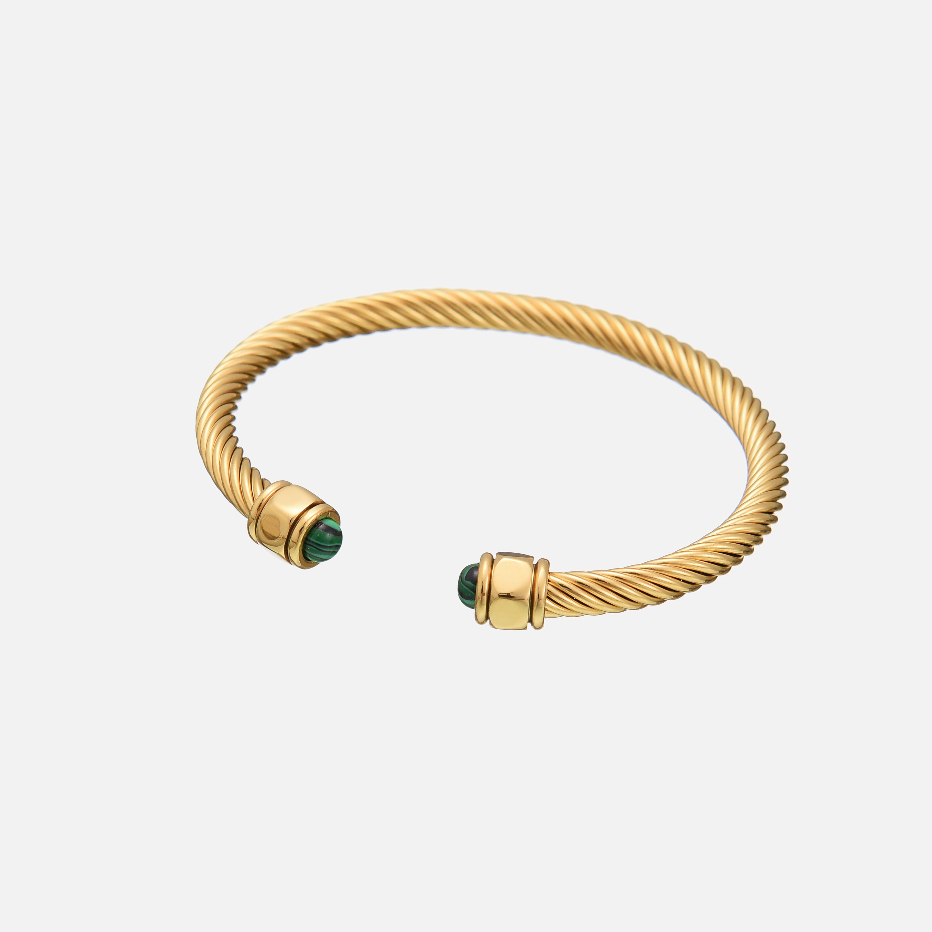 June | Gold Turquoise Bangle