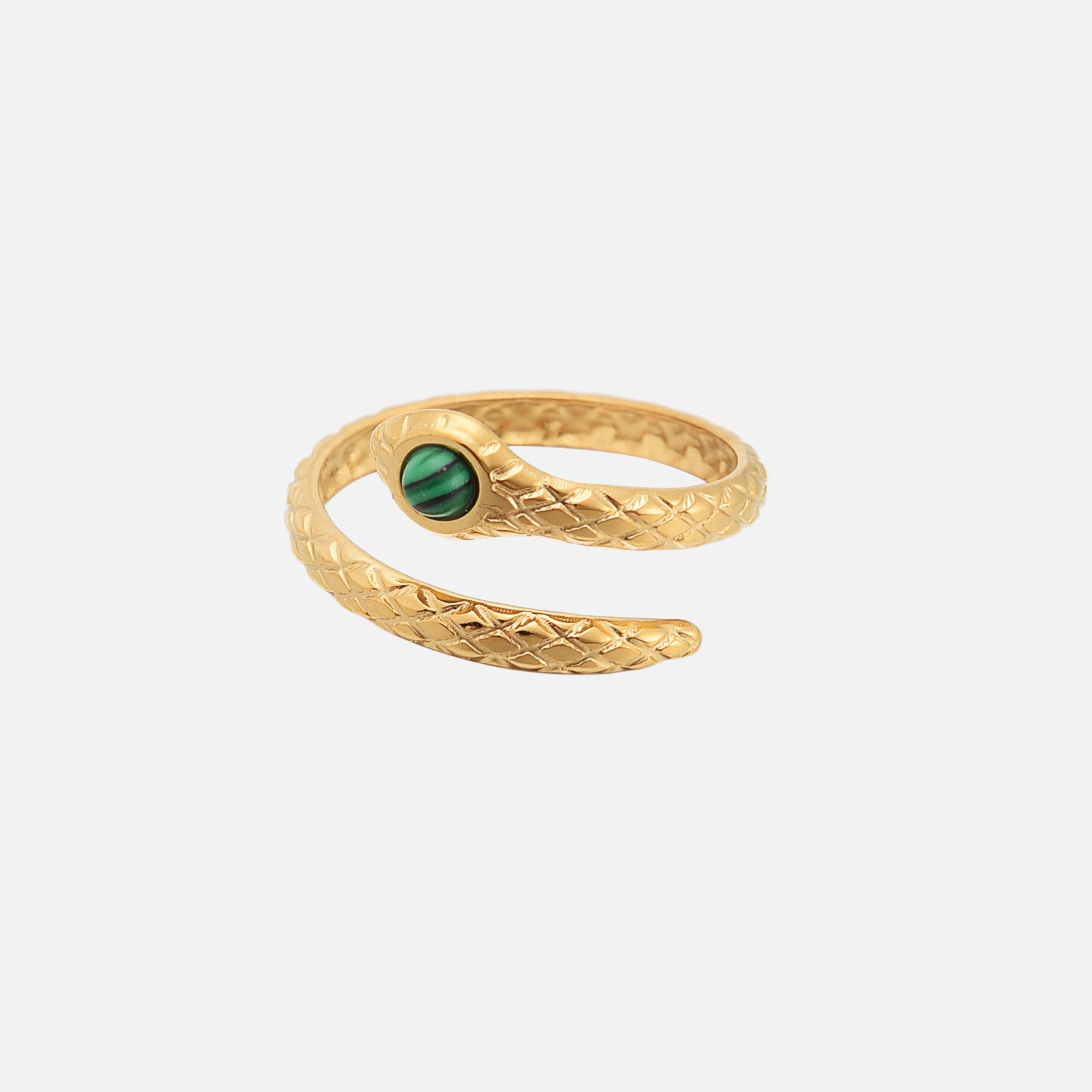 Happy | Shimmer Gold Serpentine Ring