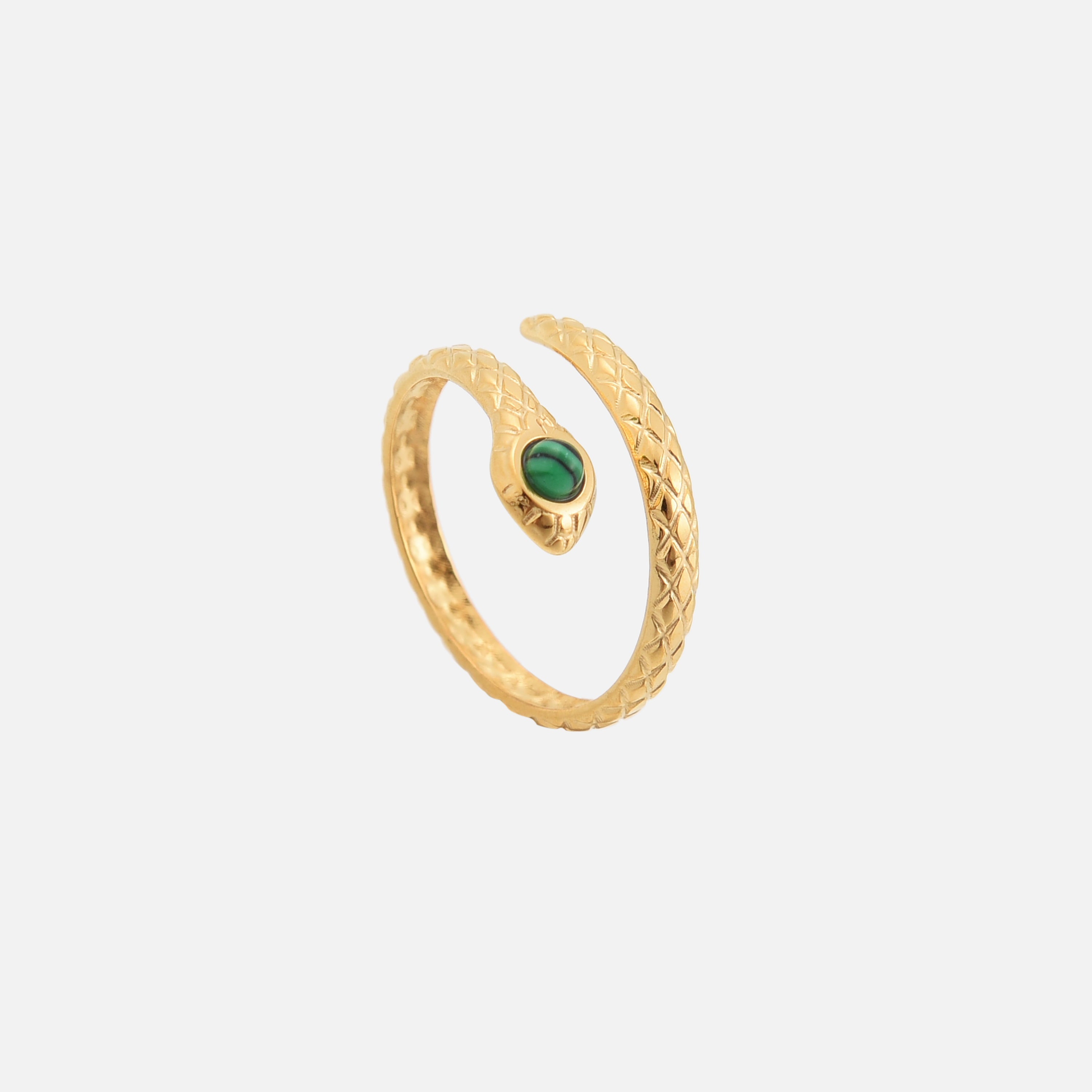 Happy | Shimmer Gold Serpentine Ring