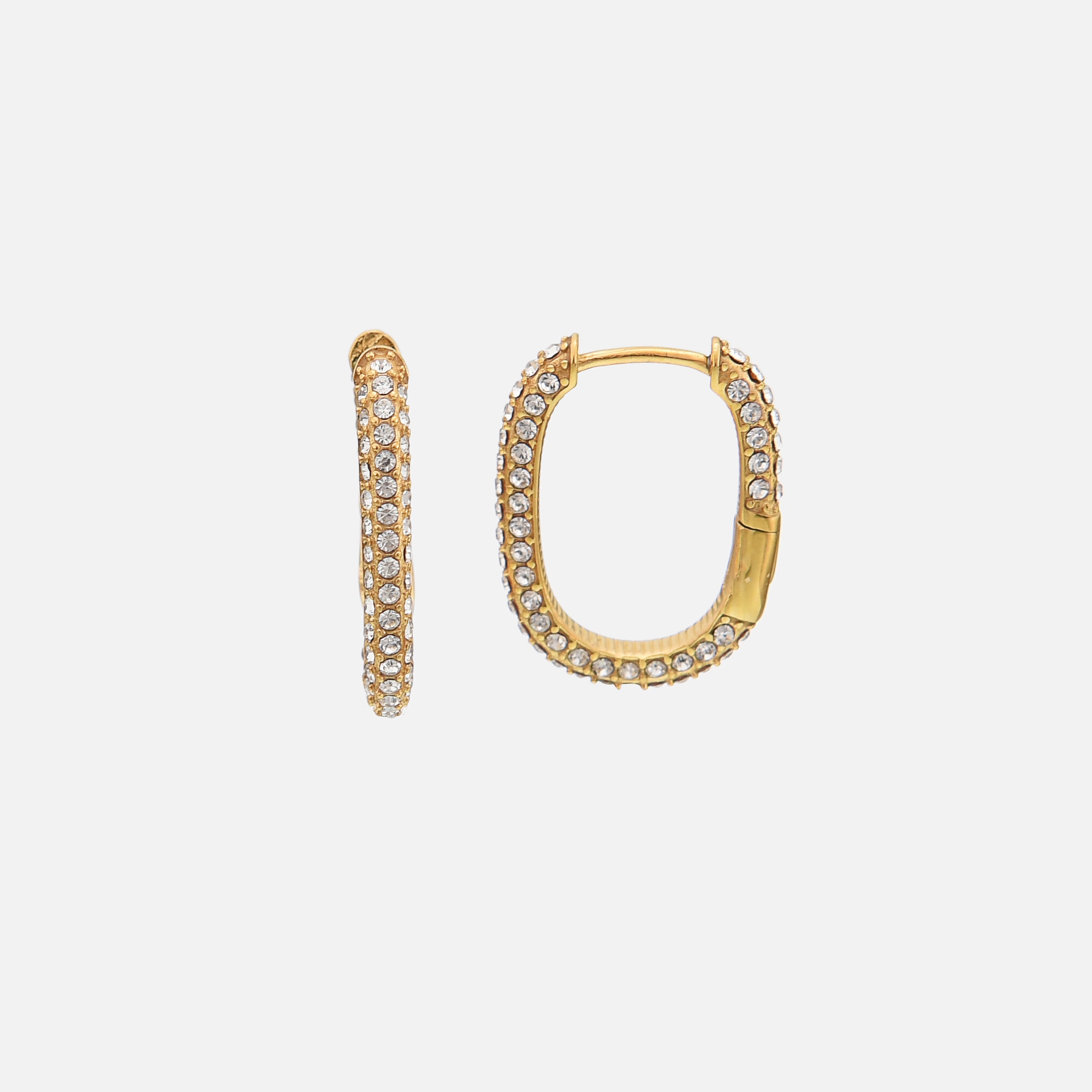Urith | Square Sparkle Drop Earrings