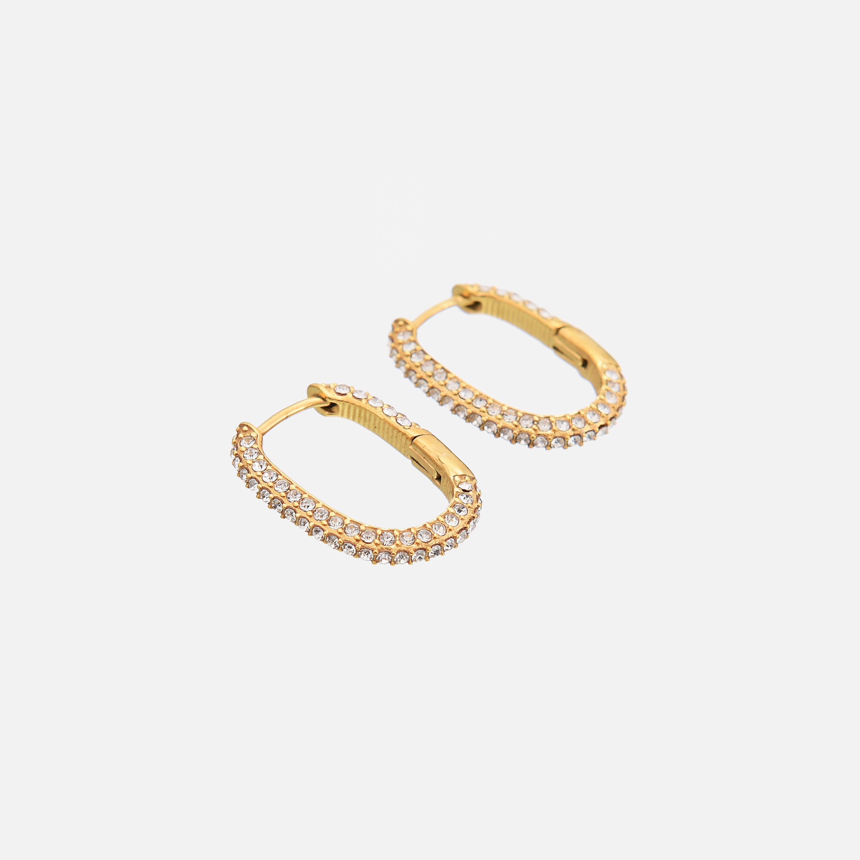 Urith | Square Sparkle Drop Earrings
