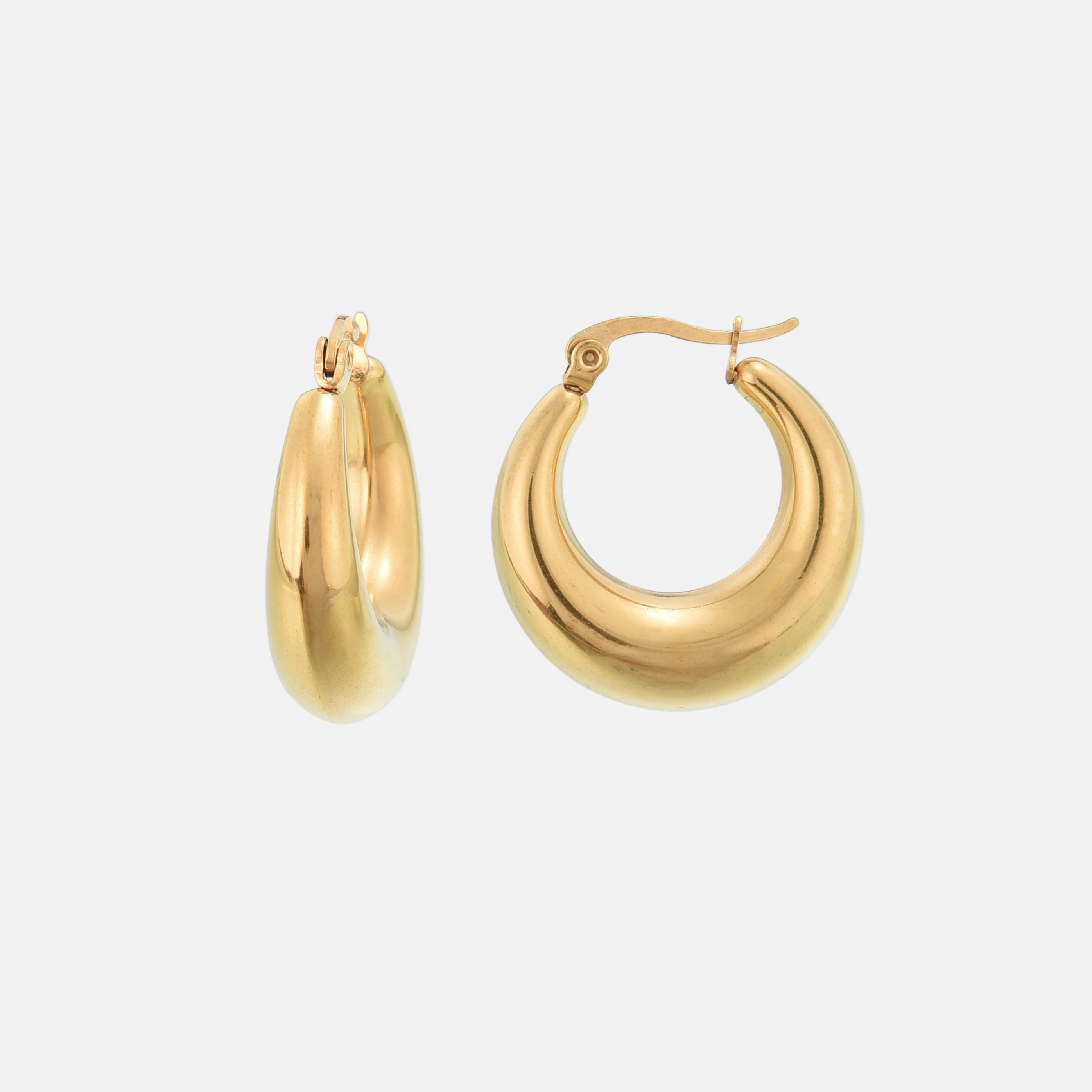 Roxanna | Gold Chunky Hoop Earrings