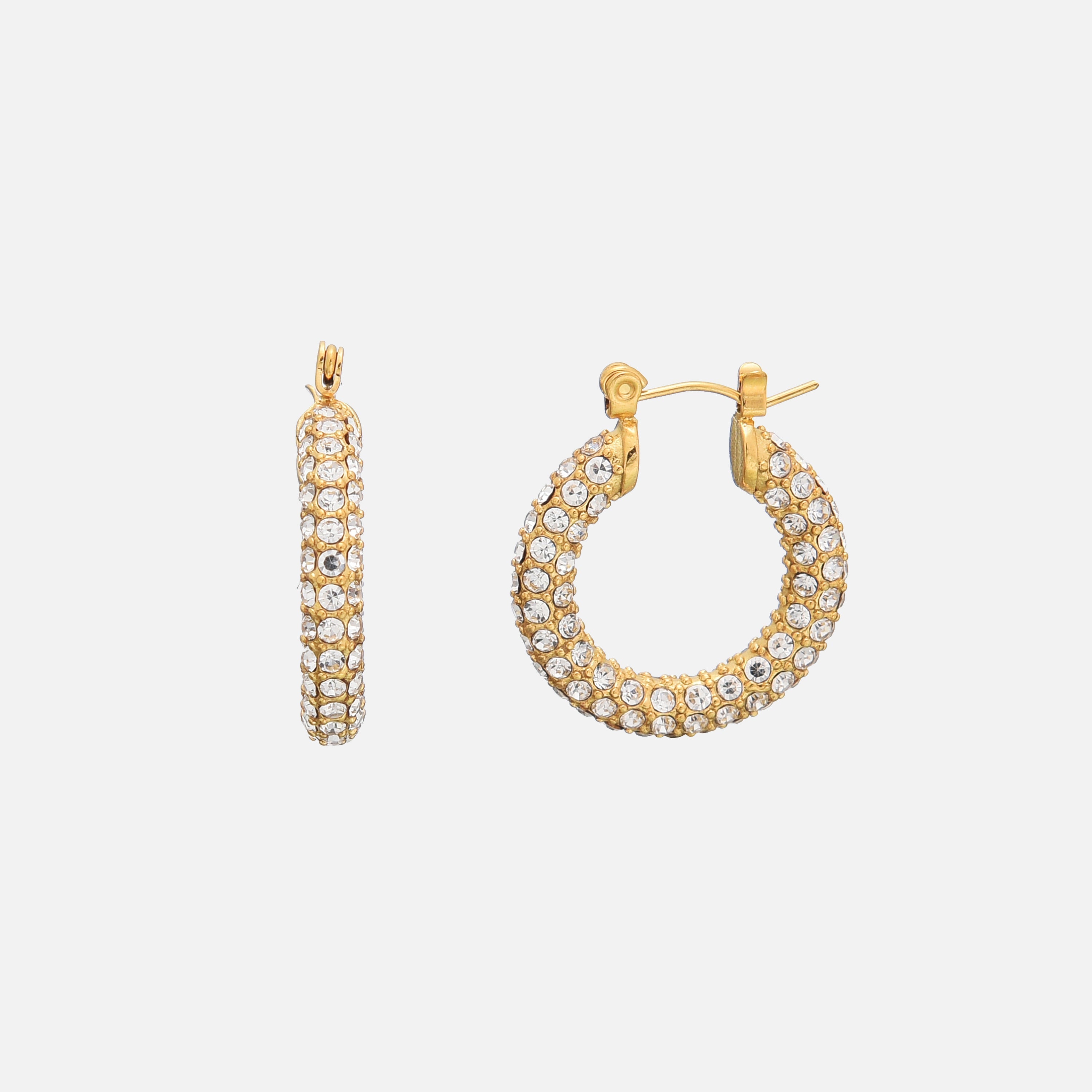 Ragna | Sparkling CZ Hoop Earrings