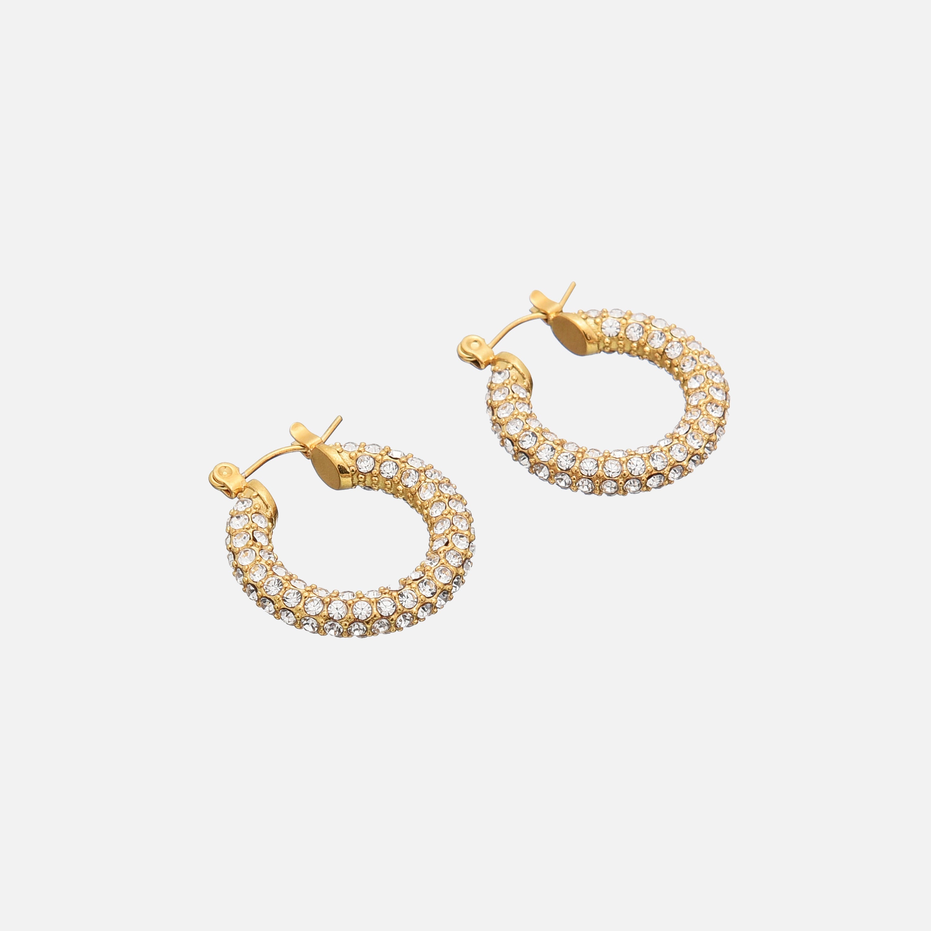 Ragna | Sparkling CZ Hoop Earrings