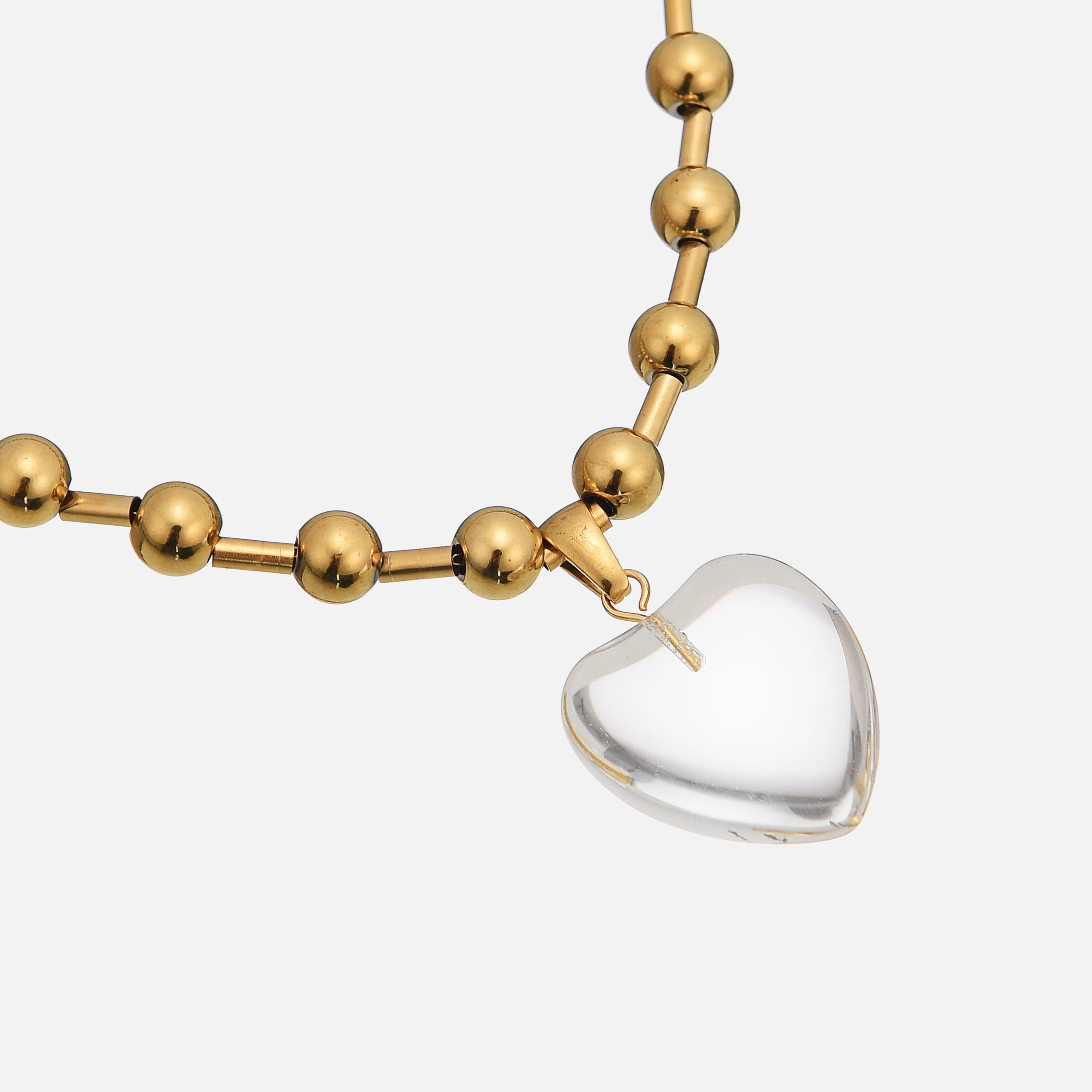 Dianne | Clear Heart Pendant Necklace