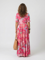 Braelynn | Sleeveless V-Neck Floral Midi Dress