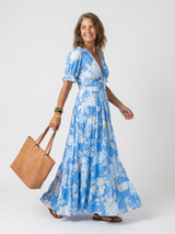 Braelynn | Sleeveless V-Neck Floral Midi Dress