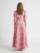 Bernice | Short-Sleeve Floral Maxi Shirt Dress