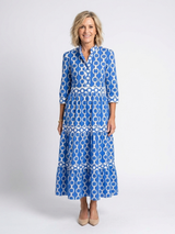Lottie | Floral Maxi Dress with Chain Pattern