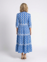 Lottie | Floral Maxi Dress with Chain Pattern