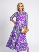 Lottie | Floral Maxi Dress with Chain Pattern