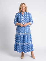 Lottie | Floral Maxi Dress with Chain Pattern