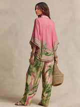 Nita | Silk-Cotton Kimono Two-Piece Set