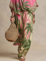 Nita | Silk-Cotton Kimono Two-Piece Set