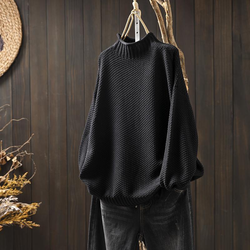 Élise | Relaxed Waffle-Knit Crew Sweater