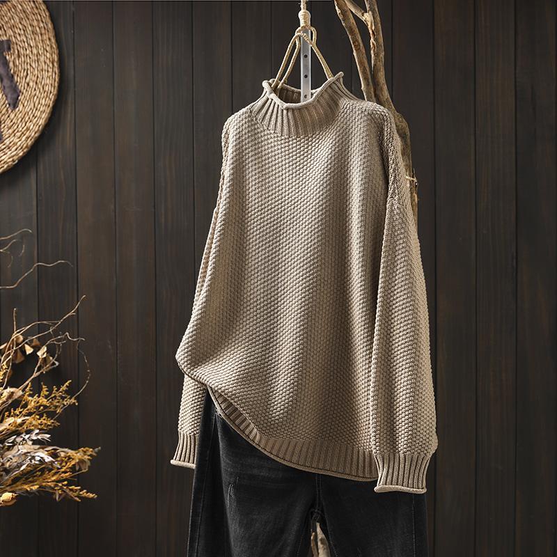 Élise | Relaxed Waffle-Knit Crew Sweater