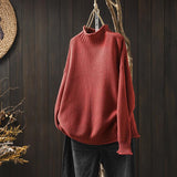 Élise | Relaxed Waffle-Knit Crew Sweater