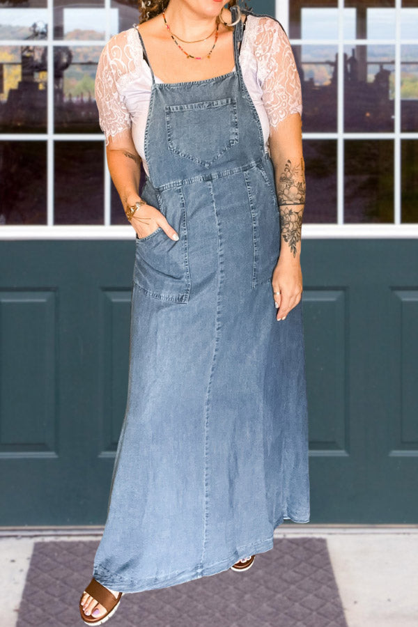 Dryope | Denim Maxi Dress