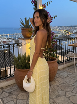 Madeline | Tiered Halter Maxi Dress