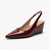 Sibyl | Pointed-Toe Slingback Wedges