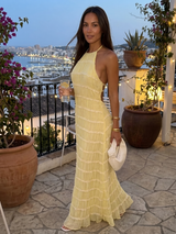 Madeline | Tiered Halter Maxi Dress