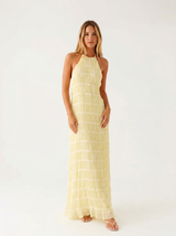 Madeline | Tiered Halter Maxi Dress