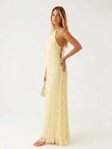 Madeline | Tiered Halter Maxi Dress