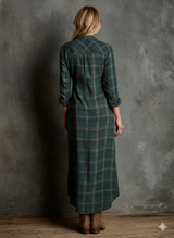 Dela | Green Plaid Maxi Dress