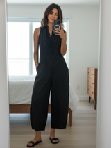 Linnet | Elegant Black Wide-Leg Jumpsuit