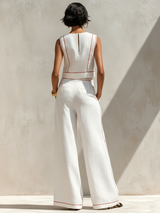 Zola | Linen-Blend Wide-Leg Pants Set