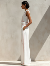 Zola | Linen-Blend Wide-Leg Pants Set