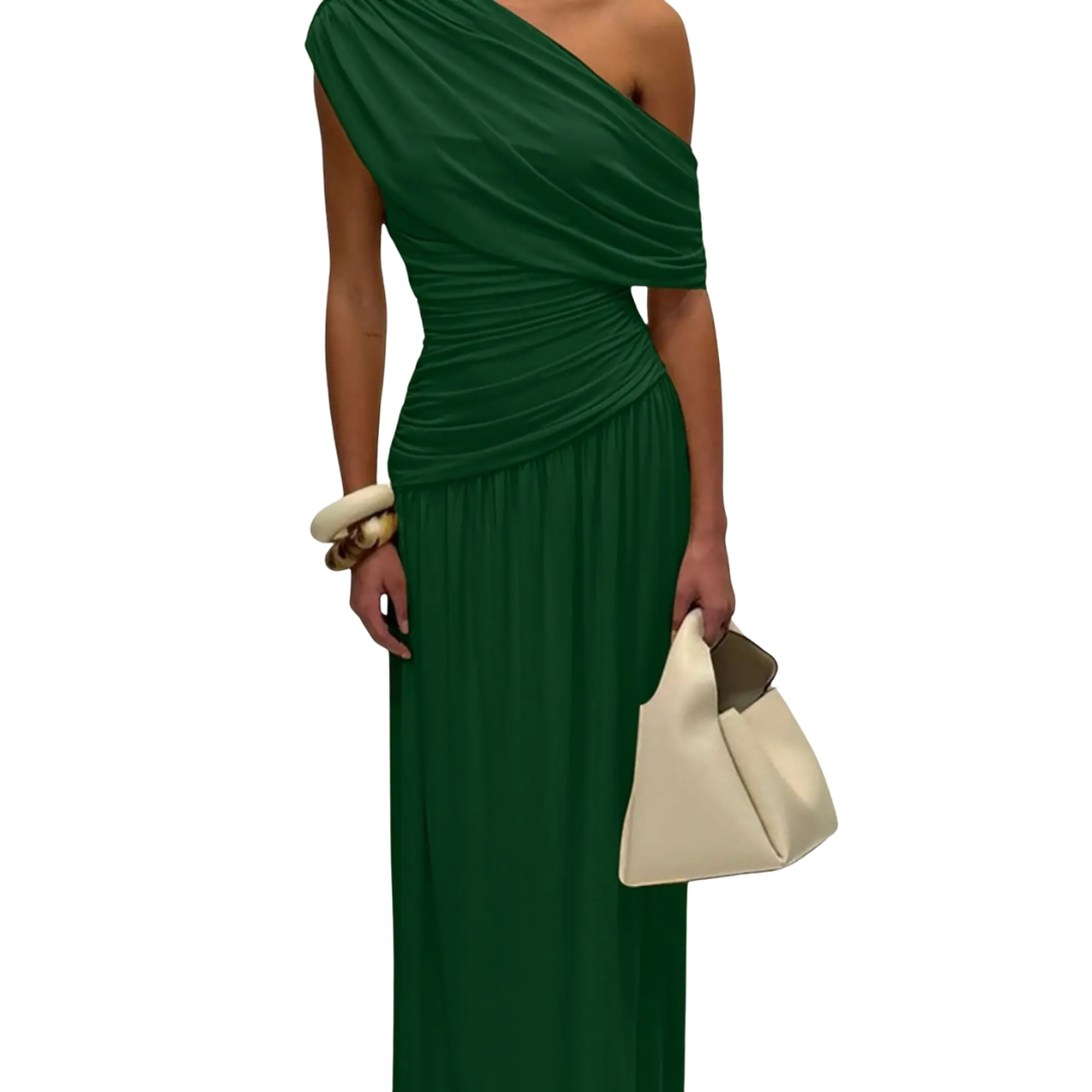 Séraphine | Asymmetric Pleated Midi Dress