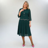 Leah | Pleated Midi Dress Elegant Sophistication