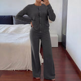 Céleste | Cozy Knit Wide-Leg Two-Piece Set
