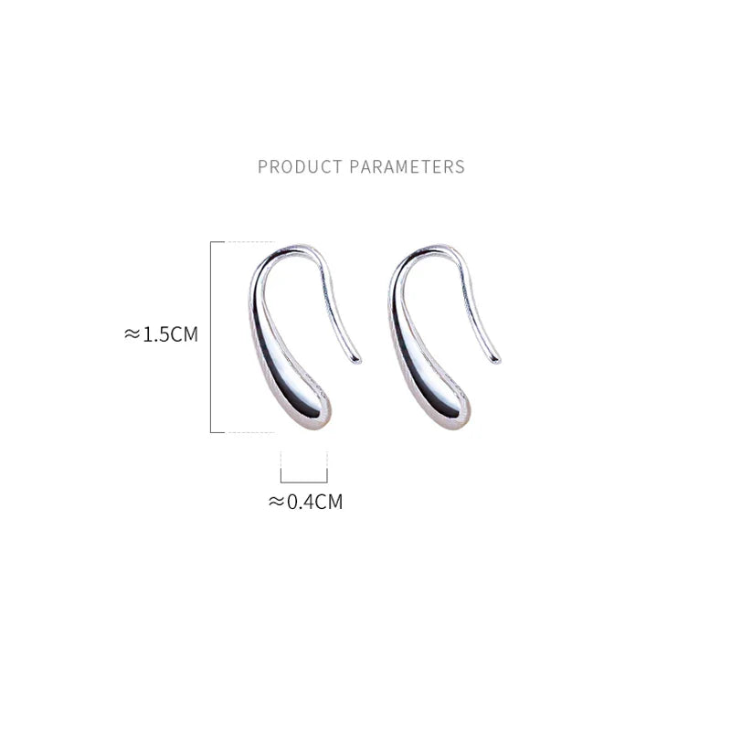 Karen | Polished Drop Sterling Earrings
