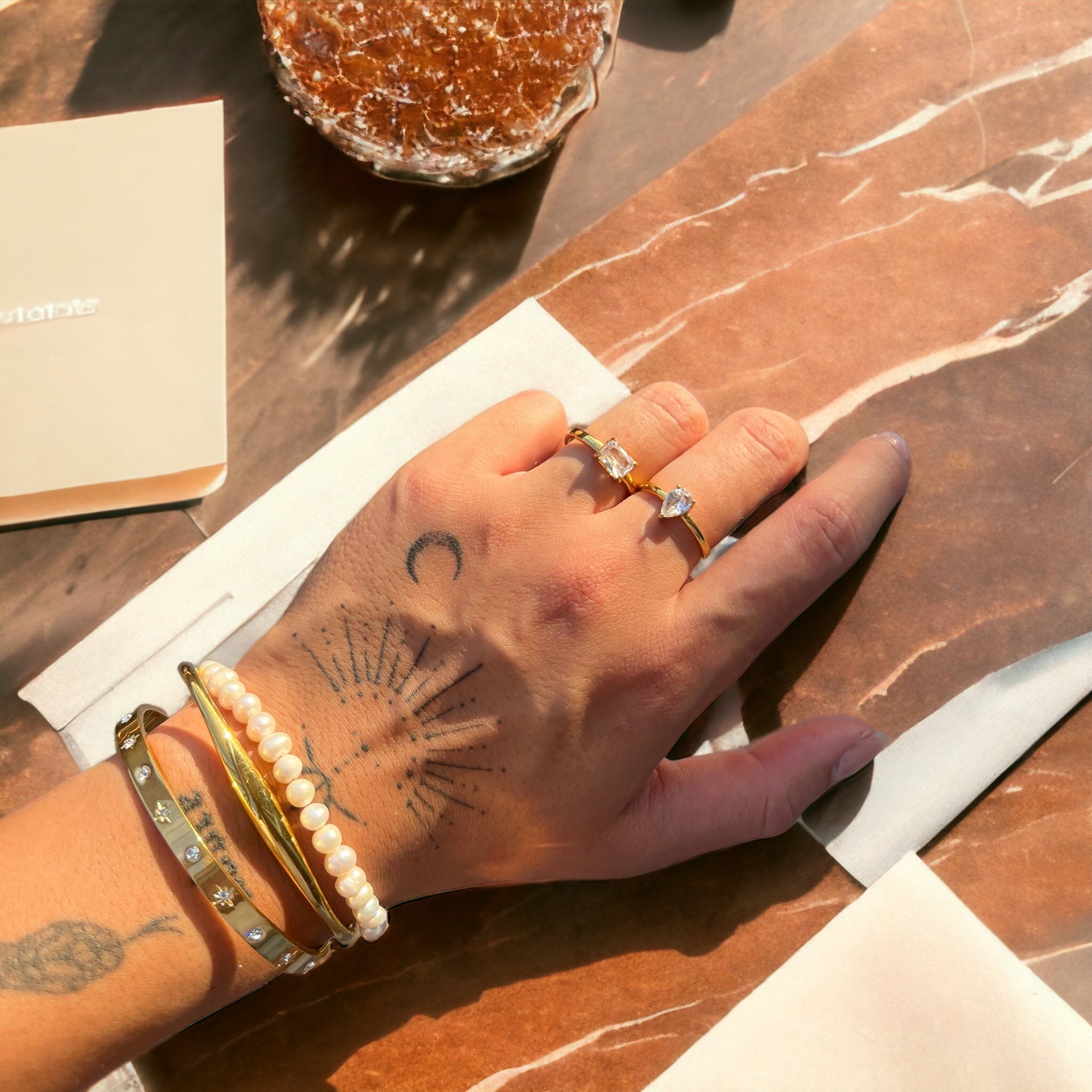 Karyl | Adjustable CZ Statement Ring