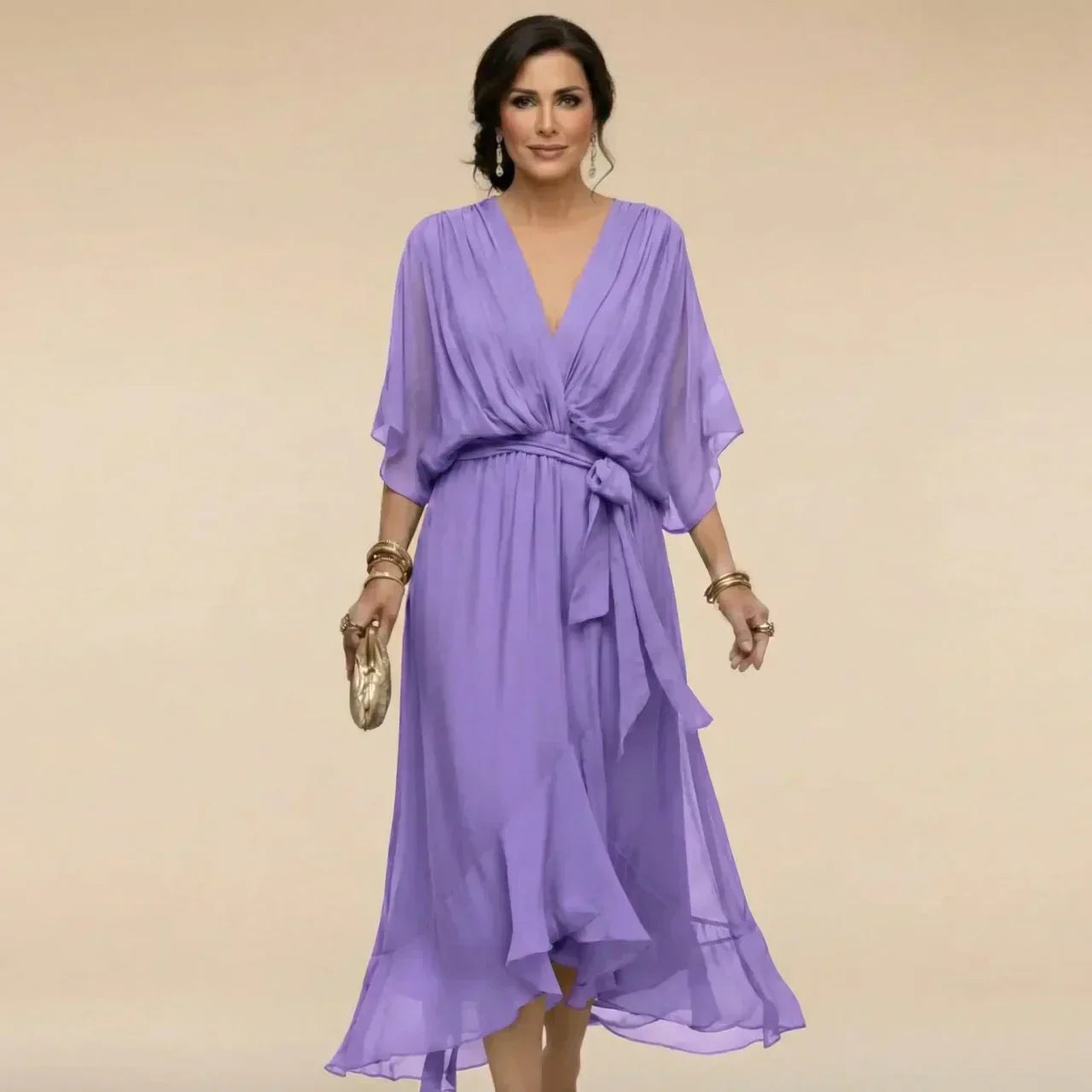 Tatiana | Lightweight Wrap Midi Dress