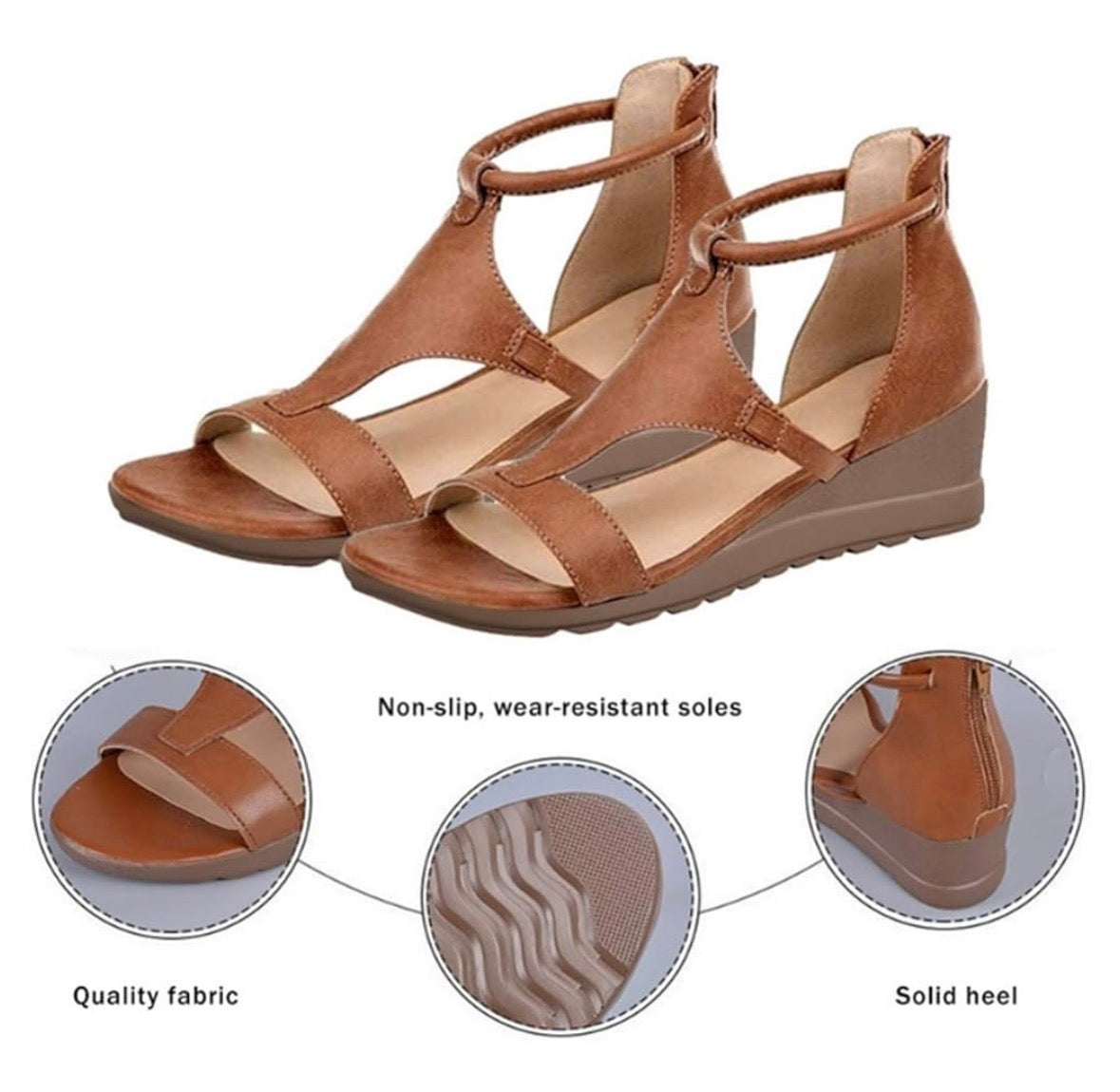 Iris | Elegant Orthopedic Wedge Sandals