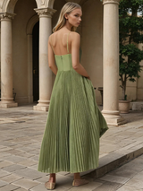 Darby | Pleated Maxi Dress Corset Style