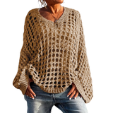Solène | Relaxed Openwork Knit Sweater