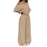 Camille | Off-Shoulder Wide Leg Two-Piece Set