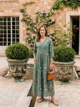 Ragna | Floral V-Neck Maxi Dress