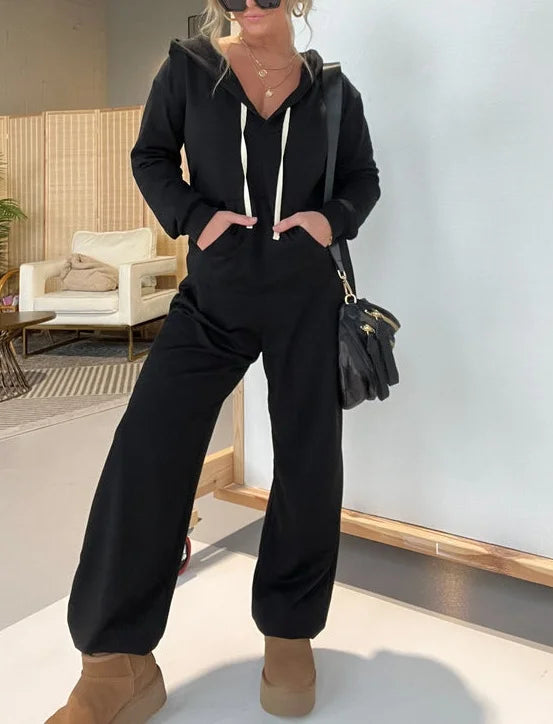 Cleo | Cozy Hooded Oversized Jumpsuit