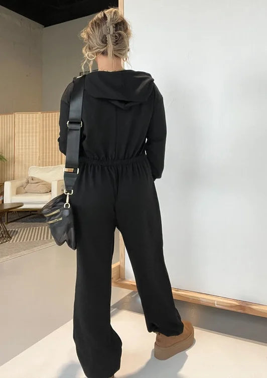 Cleo | Cozy Hooded Oversized Jumpsuit