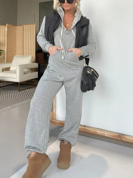Cleo | Cozy Hooded Oversized Jumpsuit
