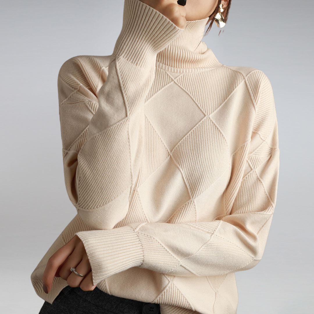 Vivienne | Luxe Ribbed Turtleneck Pullover