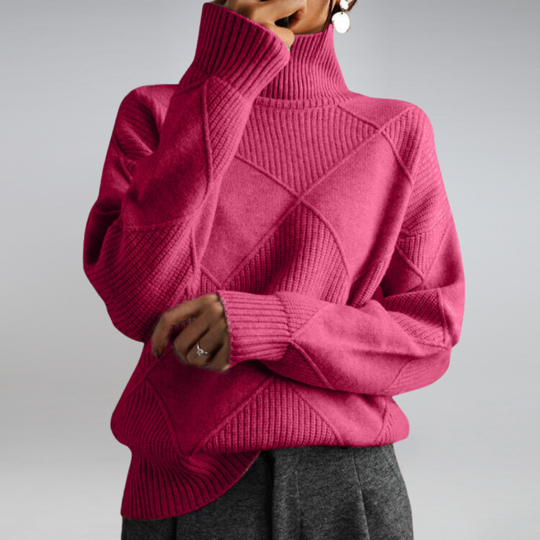 Vivienne | Luxe Ribbed Turtleneck Pullover